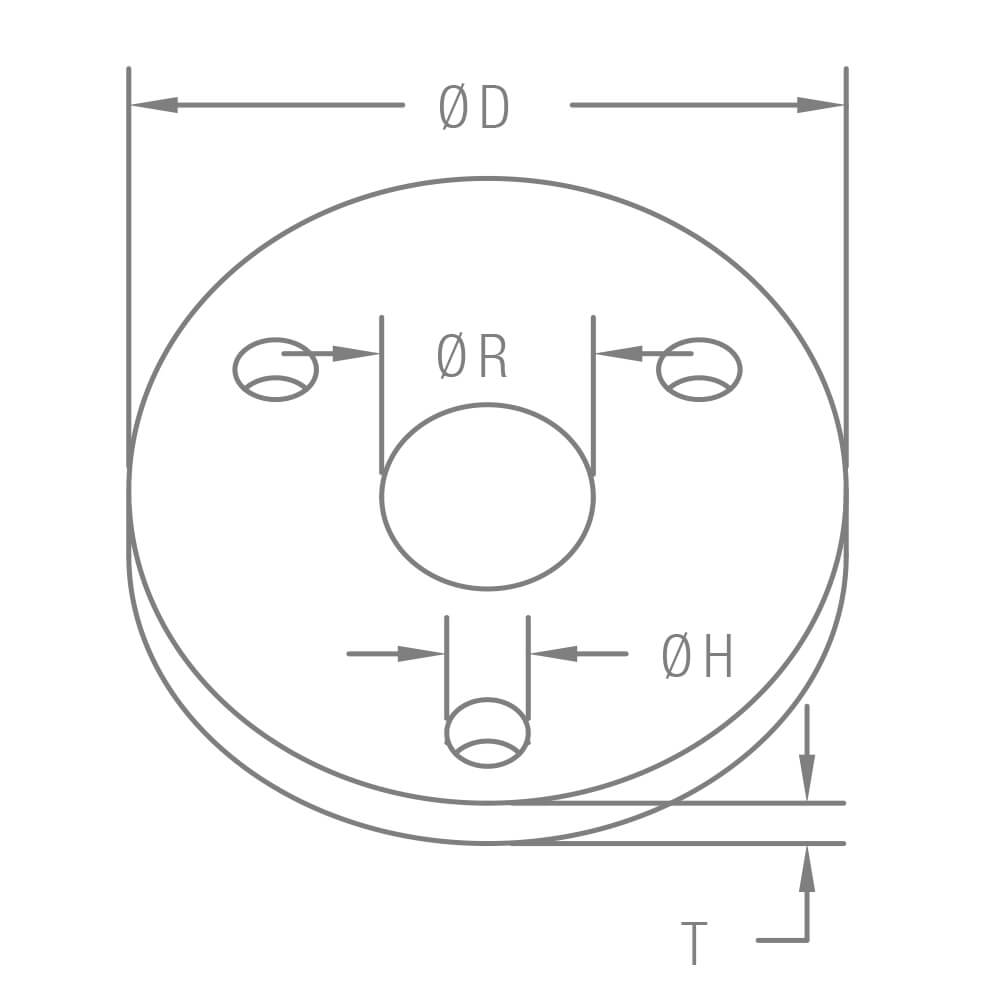 Edelstahl-Ankerplatte Ø 100mm