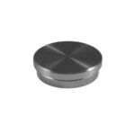 Endkappe aus Edelstahl für Ø 33.7mm/42,4mm/48,3mm Rundrohre mit 2.0mm flacher Rändelung