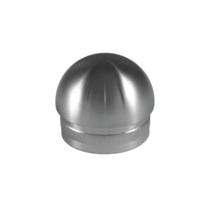 Abschlussstück/Endkappe in Form einer Halbkugel aus Edelstahl für Ø 33.7mm/42,4mm/48,3mm Rundrohre mit 2.0mm Rändelung