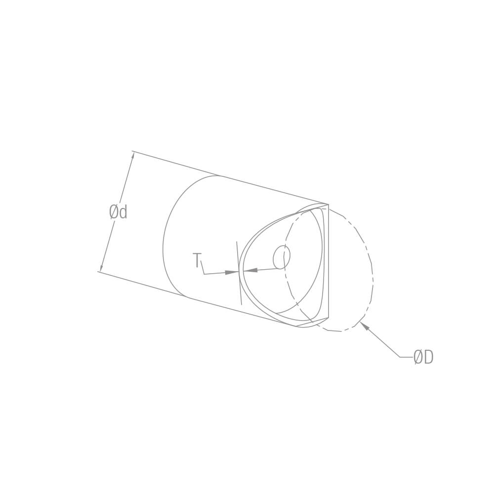 Rohrverbinder/Anschlussstück für senkrechte Rohre aus Edelstahl Ø 42.4 x 2.0 mm für 42,4mm Rundrohre