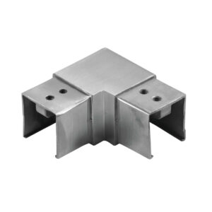 horizontaler Nutrohr-Eckverbinder mit 90° Winkel für eckige Nutrohre mit 40x40mm
