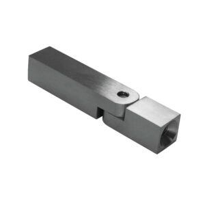 Verbindungsstift mit Gelenk aus Edelstahl 12x12mm Länge 75mm mit M8/M6 Innengewinde