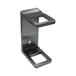 Flansch aus Edelstahl mit 136x54mm zum Klemmen von stirnseitigen Formrohr-Geländerpfosten
