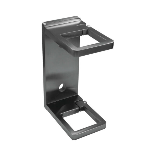 Flansch aus Edelstahl mit 136x54mm zum Klemmen von stirnseitigen Formrohr-Geländerpfosten
