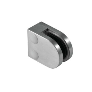 Klemmbefestigung 50x40mm Edelstahl flacher Abschluss Glasscheiben inkl. M8 x 20mm Schraube