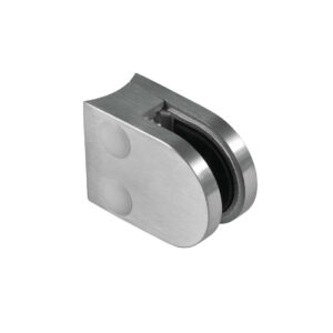 Klemmbefestigung 50x40mm Edelstahl Rundrohr Anschluss 42,4mm inkl. M8 x 20mm Schraube