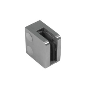 Klemmbefestigung 45x45mm Edelstahl flacher Abschluss Glasscheiben inkl. M8 x 20mm Schraube