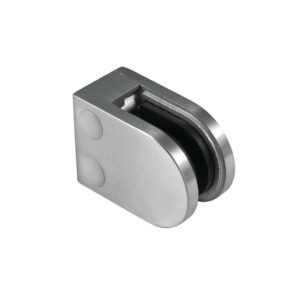 Klemmbefestigung 63x45mm Edelstahl flacher Abschluss Glasscheiben inkl. M8 x 20mm Schraube