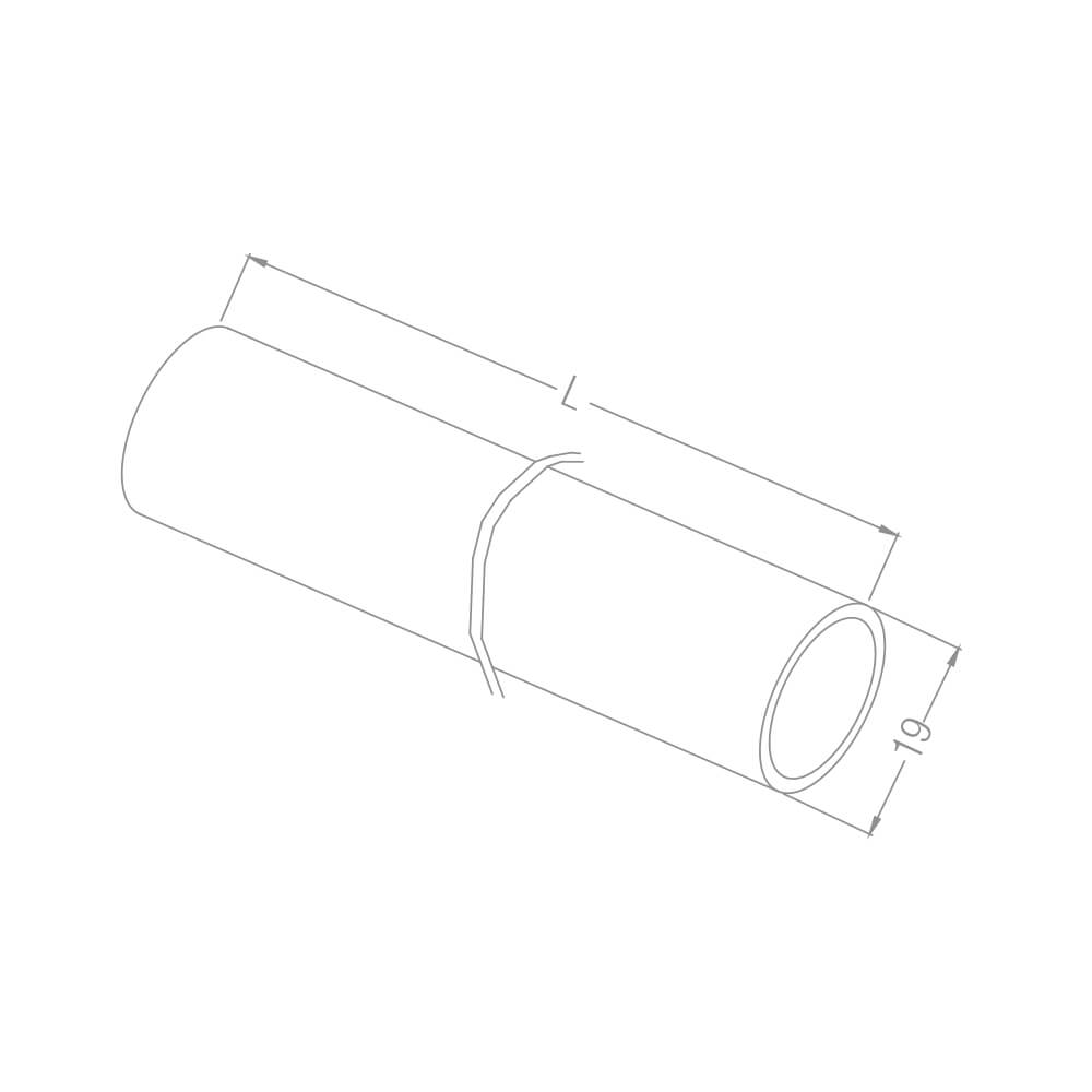 Duschtürbeschläge Rundrohr Ø 19mm für Stabilisationsstange glanzverchromt Messing