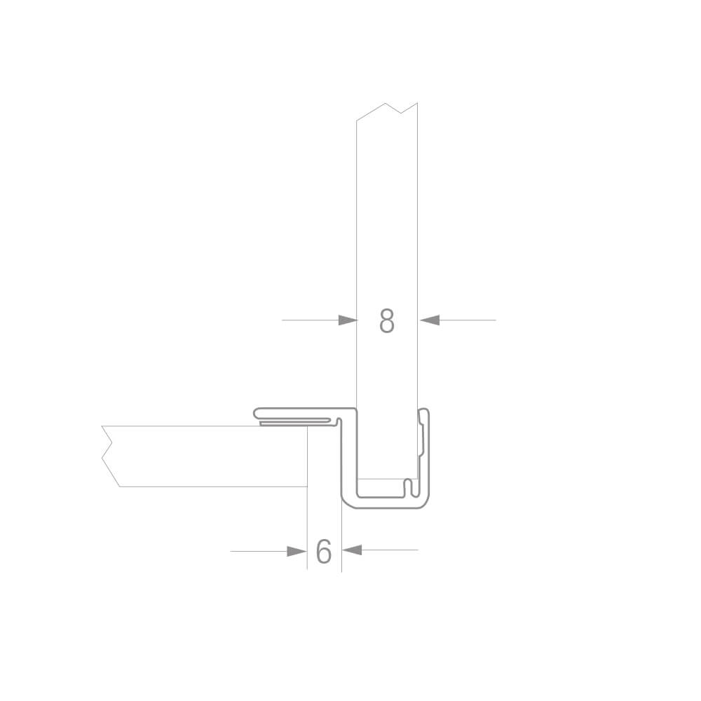 Duschtürbeschläge Anschlagdichtung zum Aufstecken Länge 2500mm Duschtüre Dichtung PVC Kunsstoff