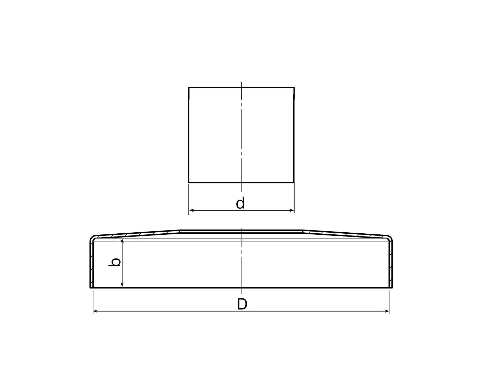 Abdeckrosette Ø 103mm Ø 33,7mm