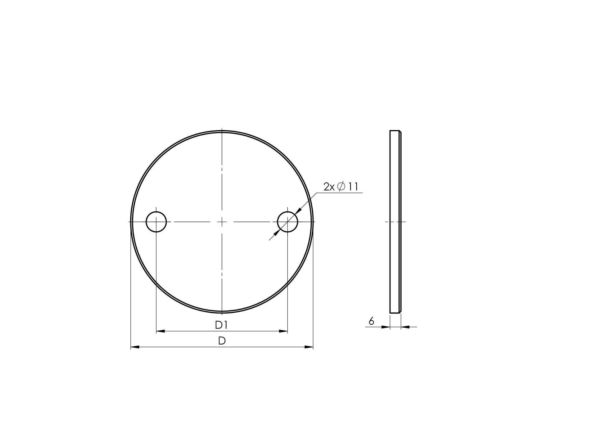 Edelstahl-Ankerplatte Ø 120mm