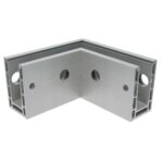 Ganzglasgeländerprofil Ecke U-Typ SIDE für stirnseitige Montage