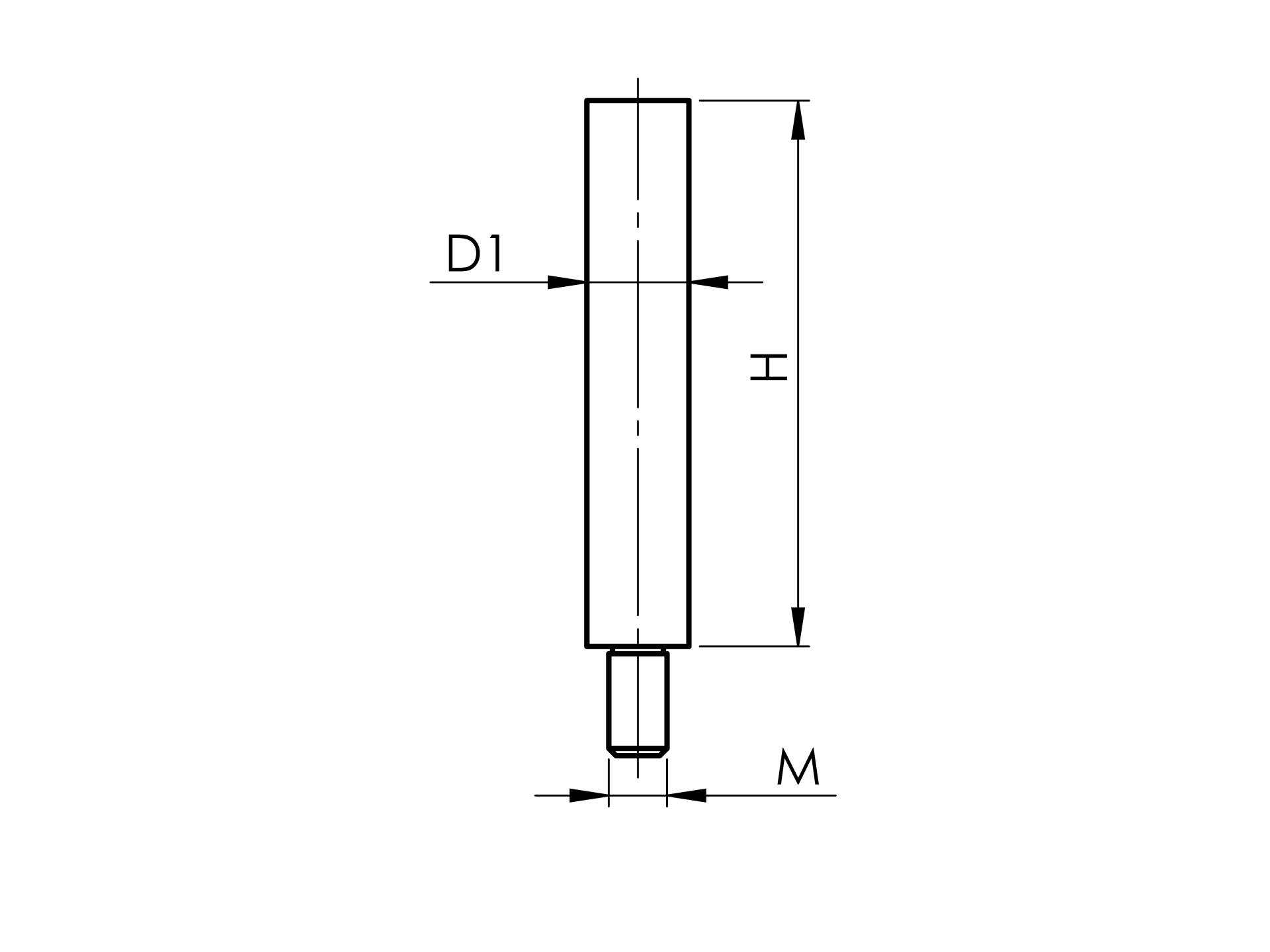 Verbindungsstift Ø12 mm Edelstahl M8