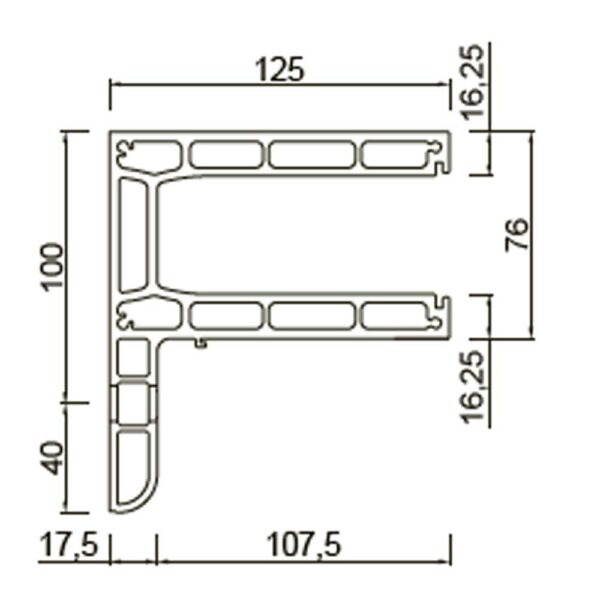 X9900L_4 Ganzglasgeländerprofil L-Typ Top für aufgesetzte Montage